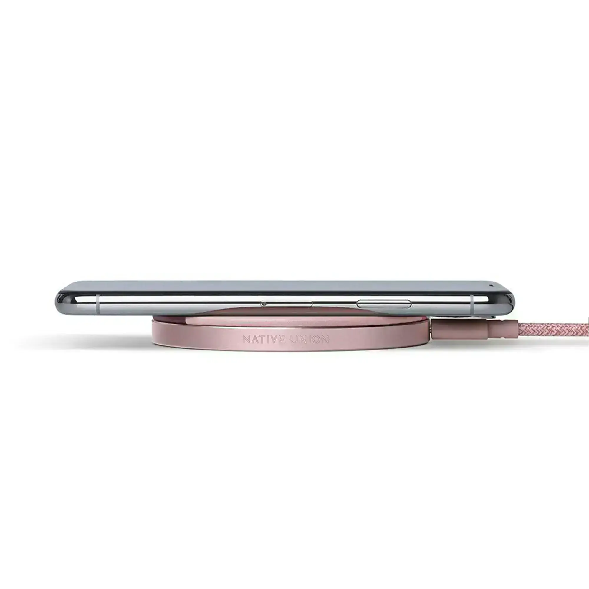 Бездротовий зарядний пристрій Native Union Drop Marquetry Wireless Charger Rose (DROP-ROSE-MARQ-V2)